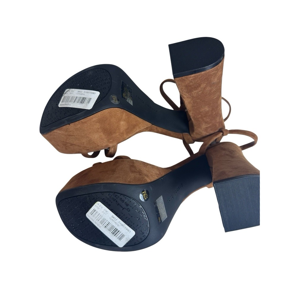 Gianni Bini Women's Brown Suede Square Platform Heels Size 10M - Picture 5 of 5